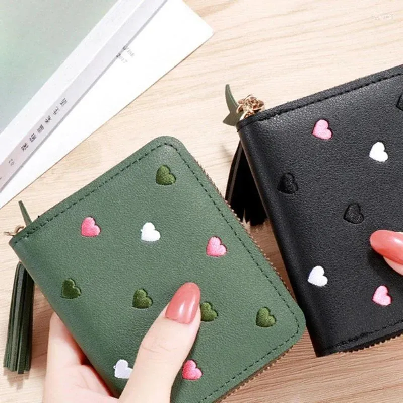 Wallets Women Ladies Mini Tassel Cute Short Zipper Lovely Pu Leather Coin Purse Female Hand