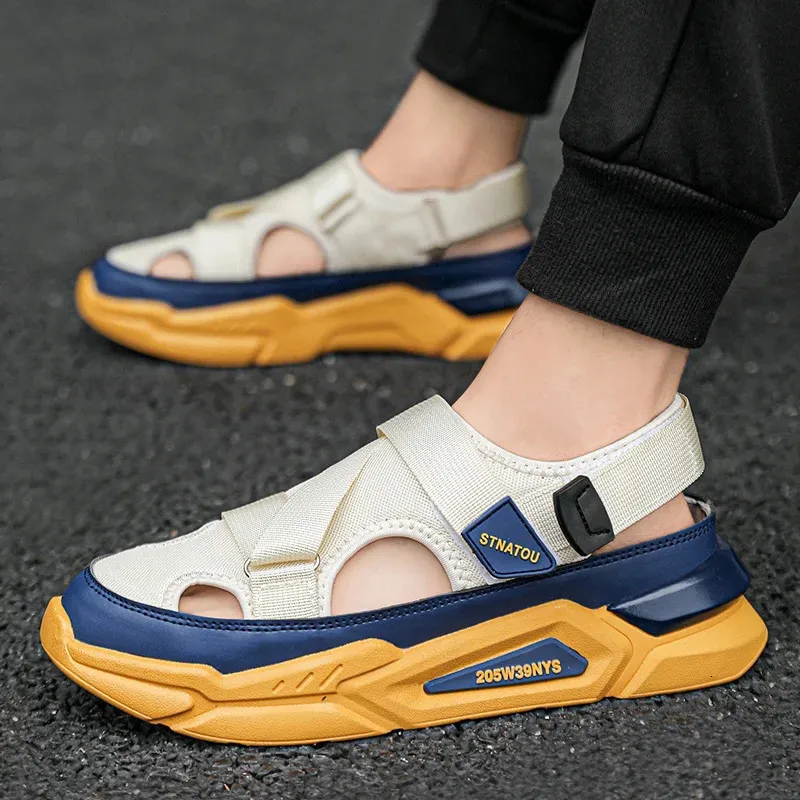 Mens Fashion Casual Color Block Slippers Amazon.com | Men main image 2