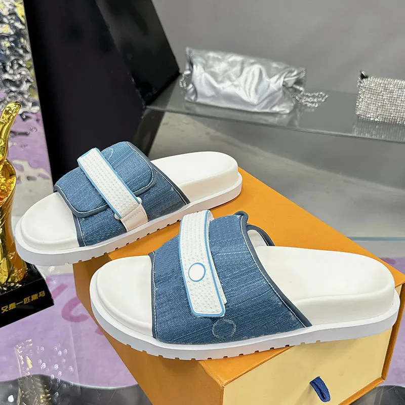 Size 45 men’s denim sandal Hermes Mens Denim Clair Izmir Sandal 45 Shoes Sandals  main image 4