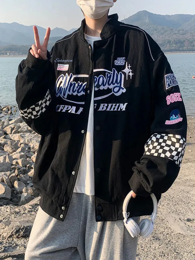 WAX \"Bomber jacket\" ブラック NON STOCK International Waxed Jacket Vintage Motorcycle Racing