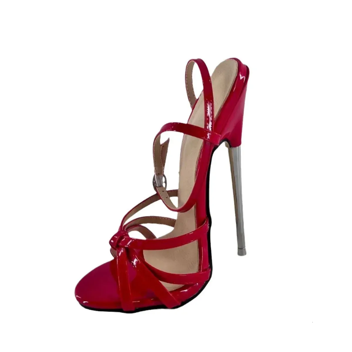 Save Big on Bulk High Heels Sandals Sex Super High Heels Fishbeak Sandals  Straps Metal Sexy Fetish Shoes For Men And Women, 18 CM, Fast Delivery,  2024