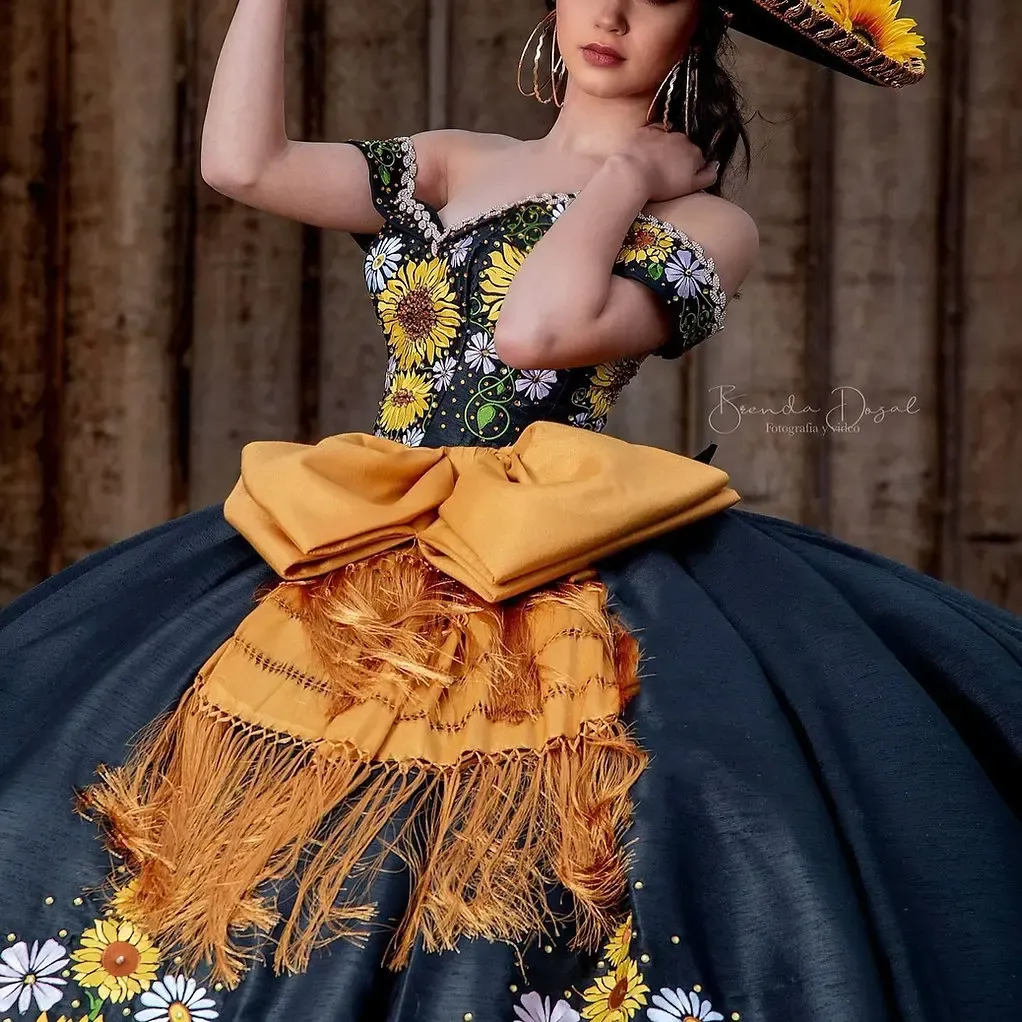 orange and black quinceanera dresses Classic Orange And Black Lace Full Length Lace-up Prom Formal Wedding Dresses Evening Bridesmaid Party Clothing Customized C-8