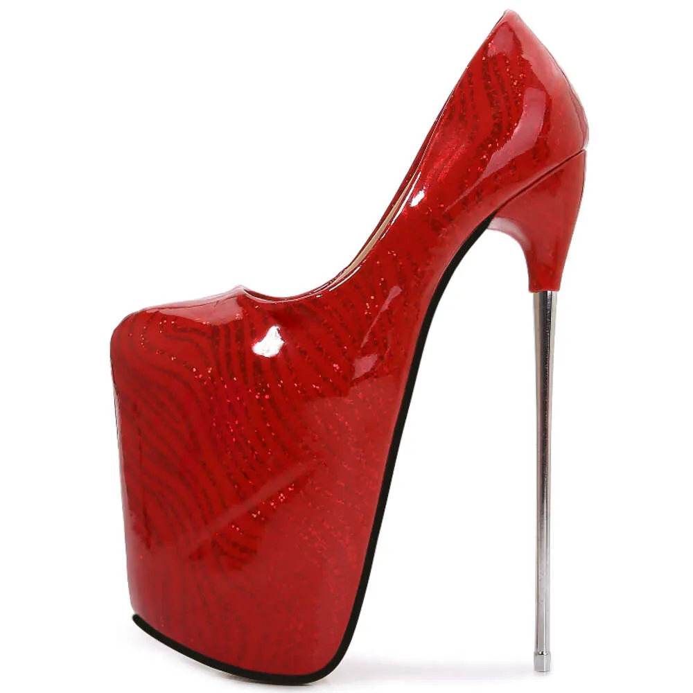 Metal Heel Stiletto Pumps with 22 cm 8.7 in Platform for Women