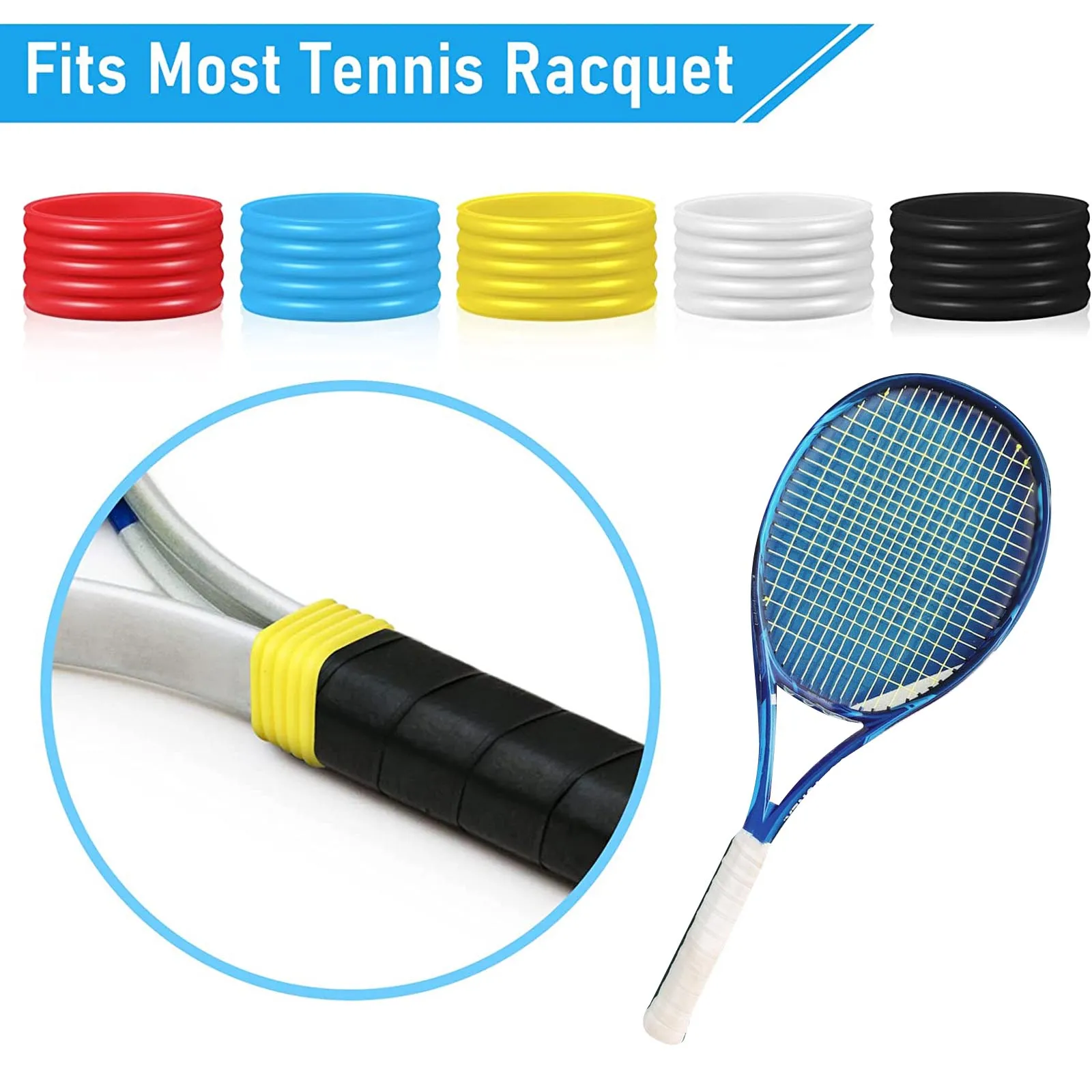 3 stücke Tennis Schläger Griff Silikon Ring Tennis... - Grandado