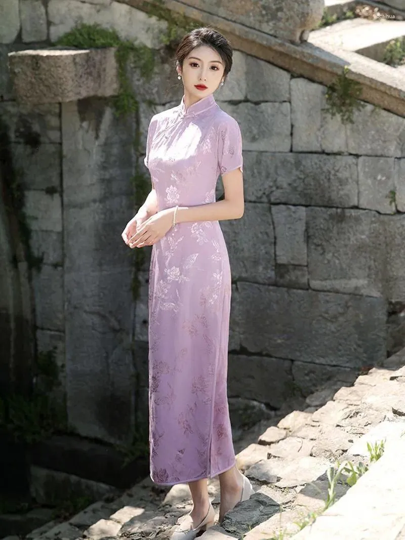 Chinese style maxi dress hot sale