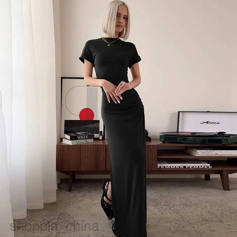 Basic Casual Dresses solid color short sleeve mini dress with double  layered slit and empire waist from Dhgate Basic & Casual Dresses - price  23.54