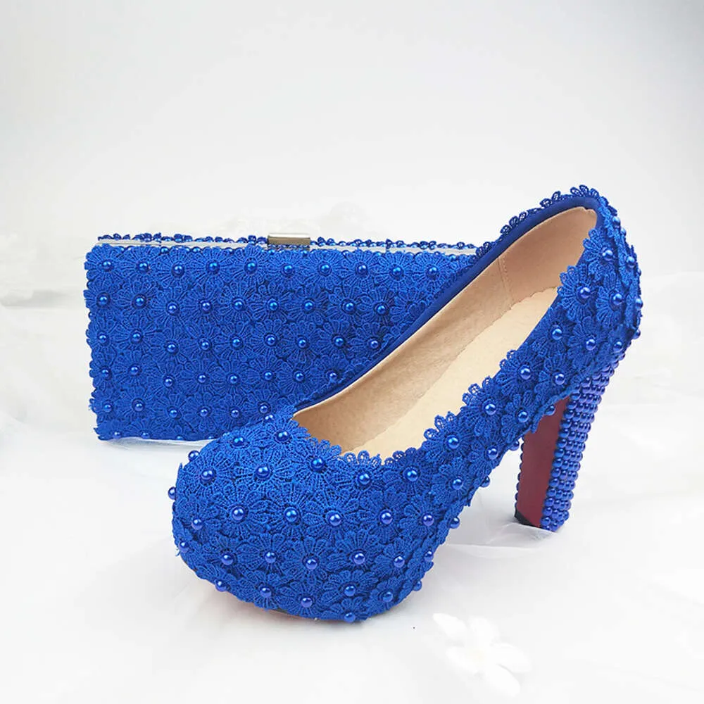 ○ DHgate Bolsa A Juego De Los Tacones De La Plataforma De Boda Azul Real:  Los Zapatos De Mujer Elegantes Y Elegantes | Paso Fluido, image size:1000x1000