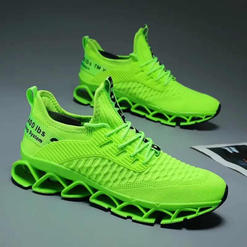 Fluorescent green trainers sale