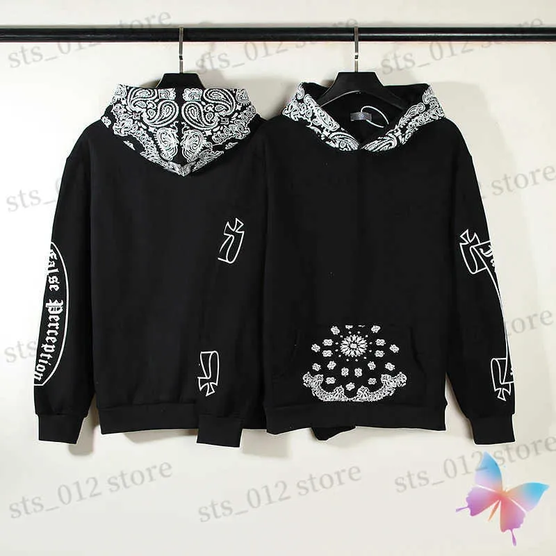 Asian Streetwear Cashew Flower Scroll Splicing Pullover: Full