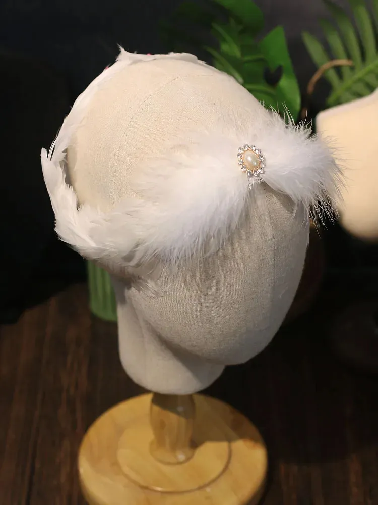 Swan Feather Hairband Amazon.com : HANSAMU Swan Feather Hairband Hair Accessories  main image 4