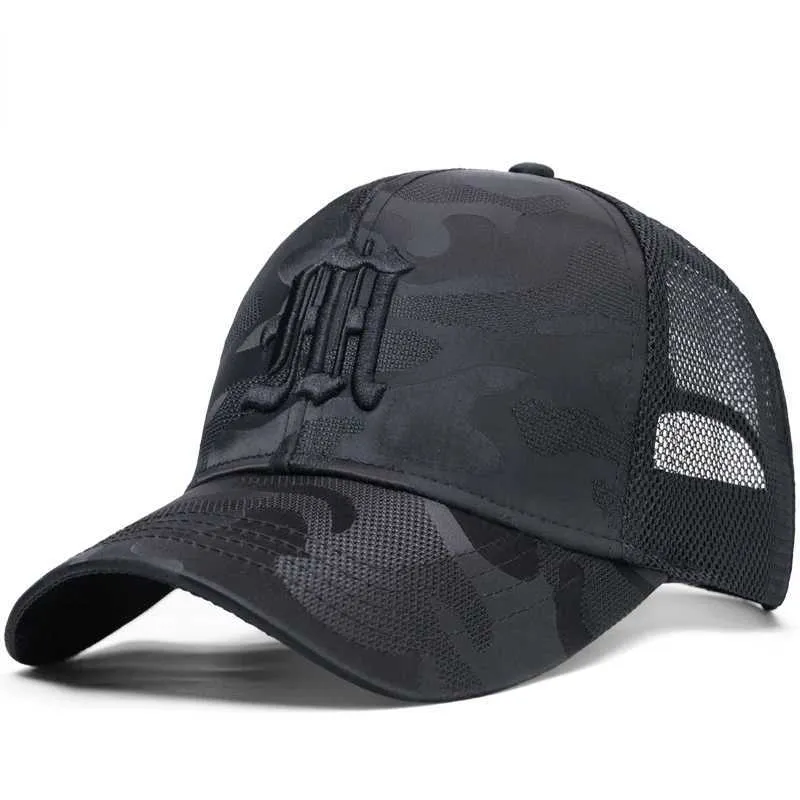 Long Bill Mesh Baseball Cap - Adjustable Snapback Hat With Eagle Badge, Breathable Unisex Summer Hat - View #5