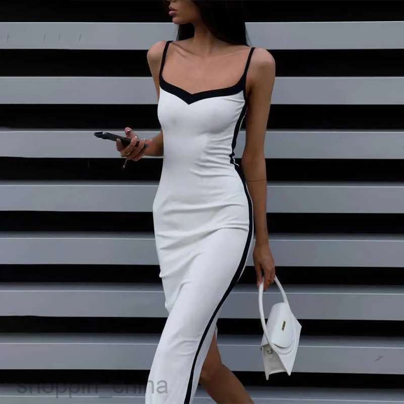 Basic Casual Women Dresses Slim Fitting Suspender Dress with Contrasting  Color Patchwork for Summer from Dhgate Basic & Casual Dresses - price 24.26