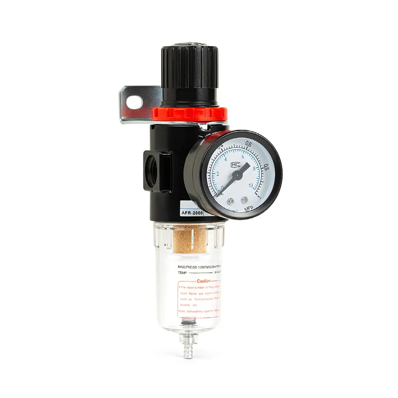 Filtre Séparateur Eau/huile Pour Compresseur Air 1/4" Avec Manomètre - Neuf, Outil Atelier