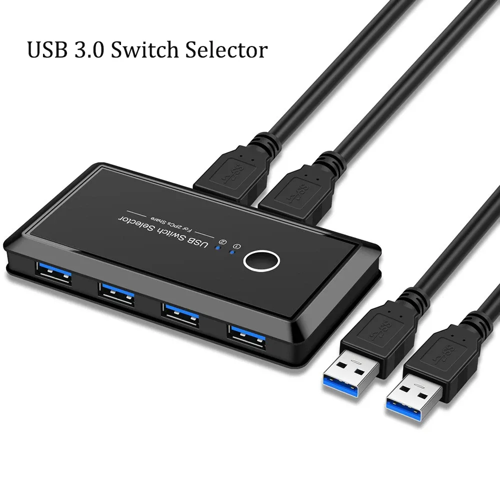 Commutateur USB 3.0 BENFEI - Partage 4 Ports USB Entre 2 Ordinateurs - KVM Switch