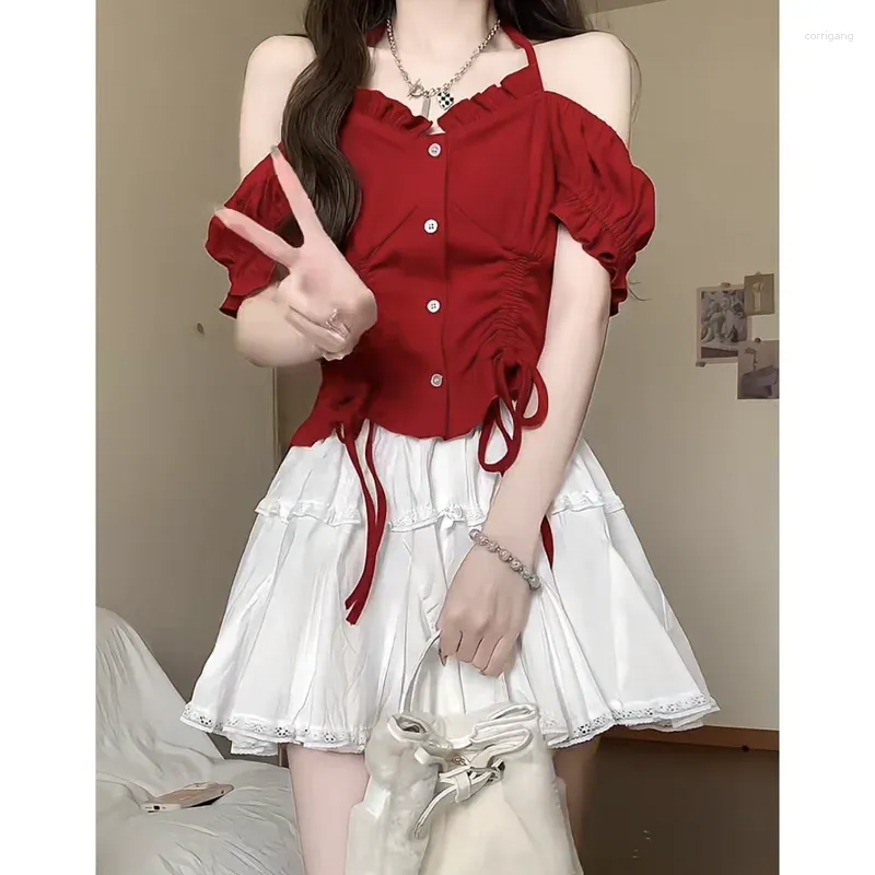 cute red crop tops