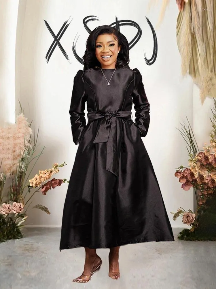 Women's Long Sleeve Evening Dress Ankle-Length A-Line Polyester Hooded  Collar Peplum Autumn Winter from Dhgate Basic & Casual Dresses - price 37.92