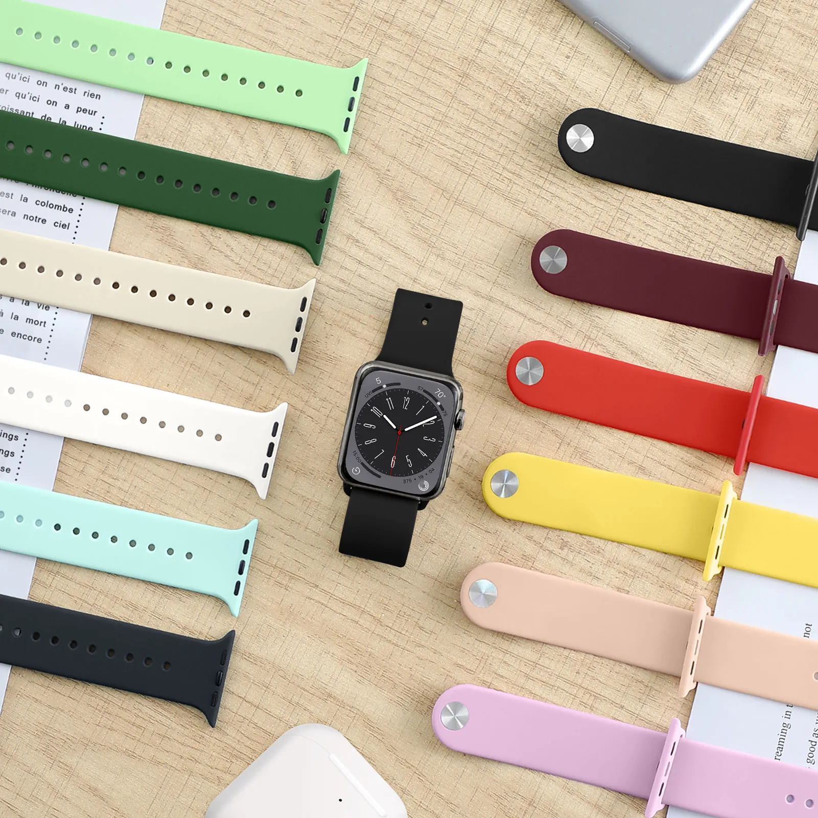 Soft Silicone Watch Band for Apple Watch Series SE