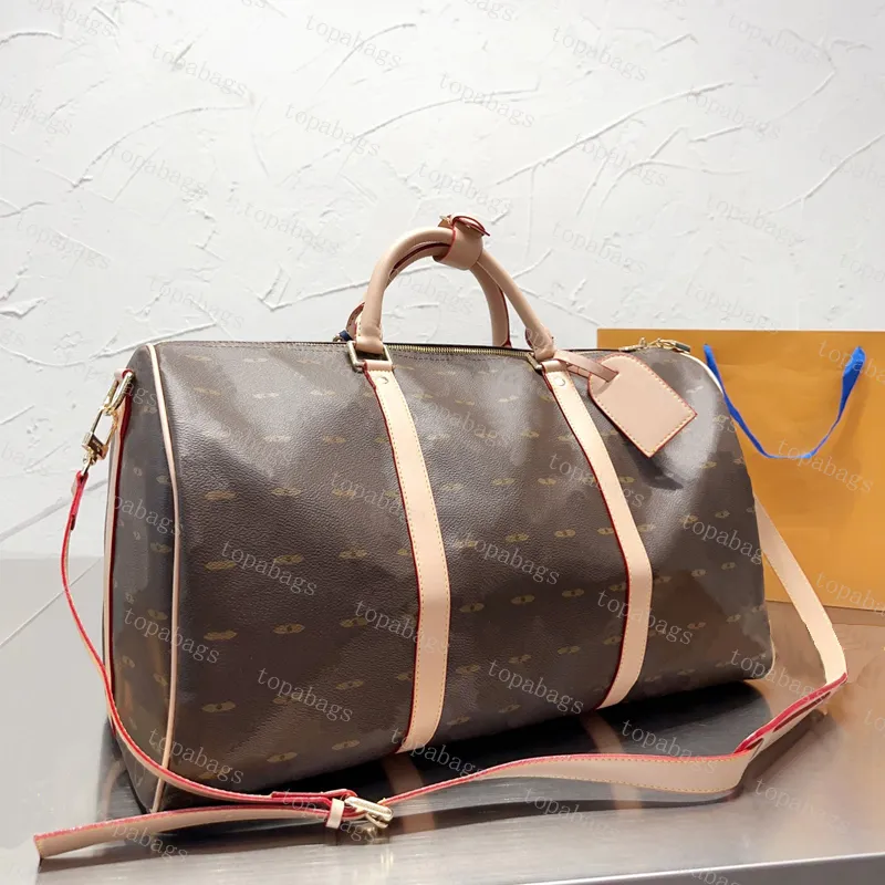 【DEINET】LOGO DUFFLE BAG【日本未入荷・クラシック・関税込】 Luxury Mens Bags 50cm Travel Duffle Bag: Leather Canvas