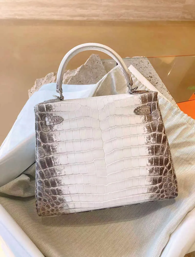 Himalayan Kelis Luxe Leather Crocodile Crossbody Handbag