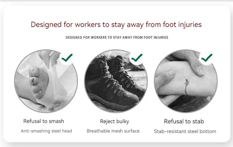 Sicherheitsschuhe Herren Leichte Sneaker Stahlkappe Antismash Arbeitsstiefel Pannensichere Schutzstiefel 240613_voghion.com
