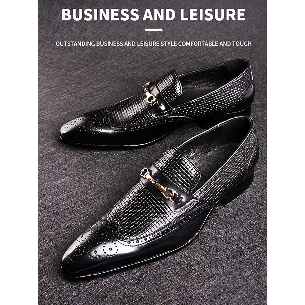 Men's Genuine Leather Black Loafers Dress Shoes for Business Casual and  Wedding Wear Size 6.5-15 US from Dhgate Dress Shoes - price 78.4