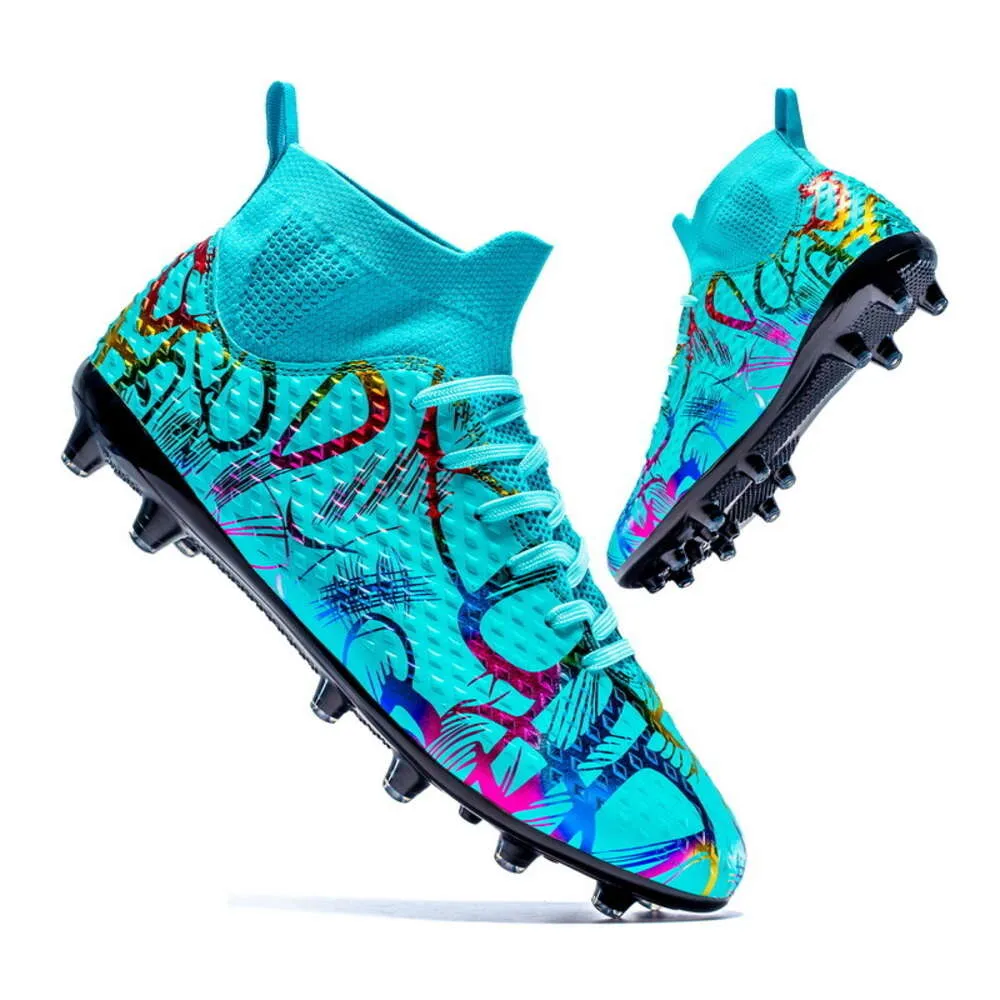 High Top Soccer Cleats, Synthetic Leather & Knitted, Lace Up Athletic Shoes Amazon.com | DREAM PAIRS Men main image 4