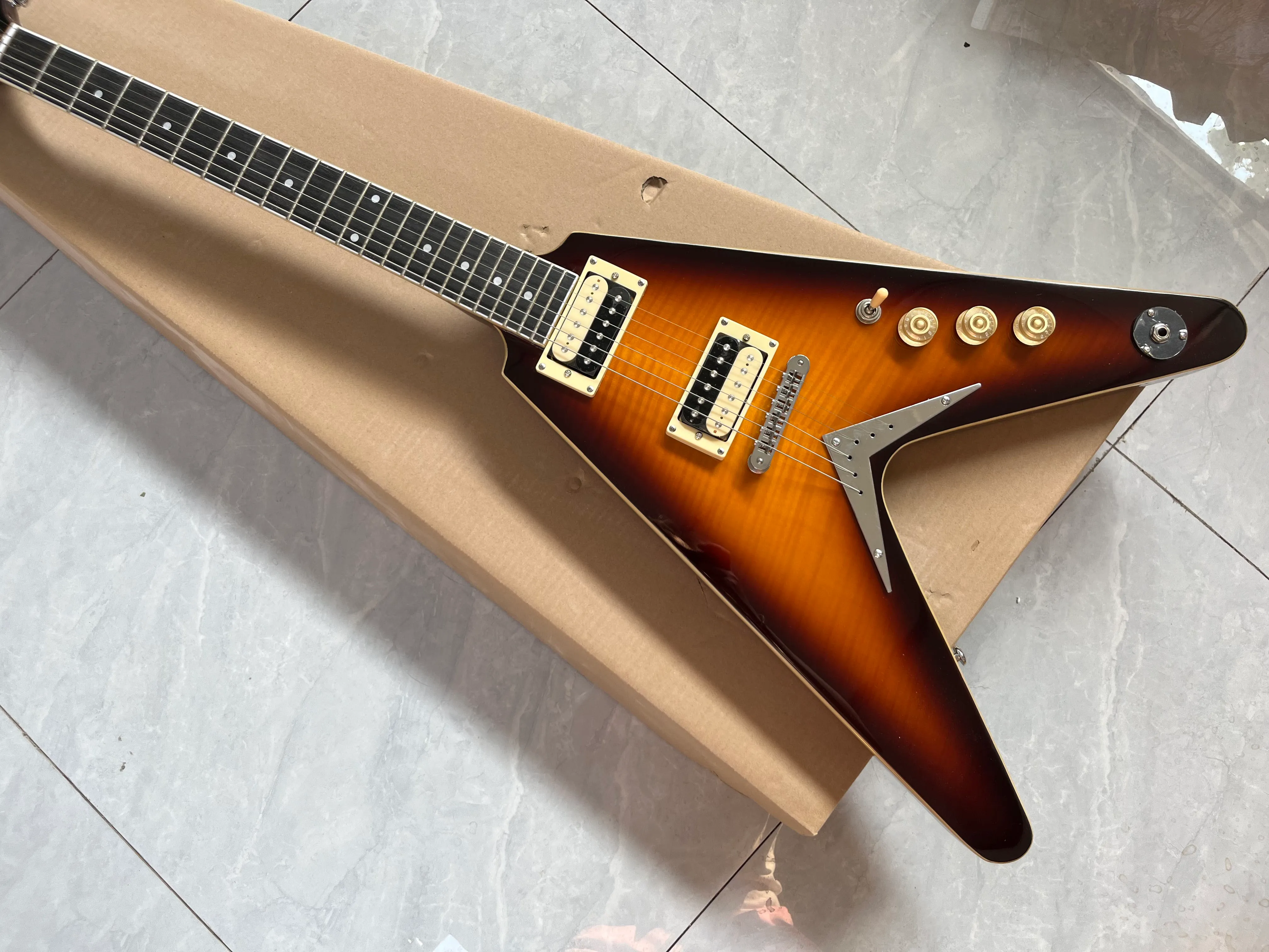 ギター DeliciousTaylormade psycheQuadFace Dean ZX Flame Top Trans Red ZX FM TRD