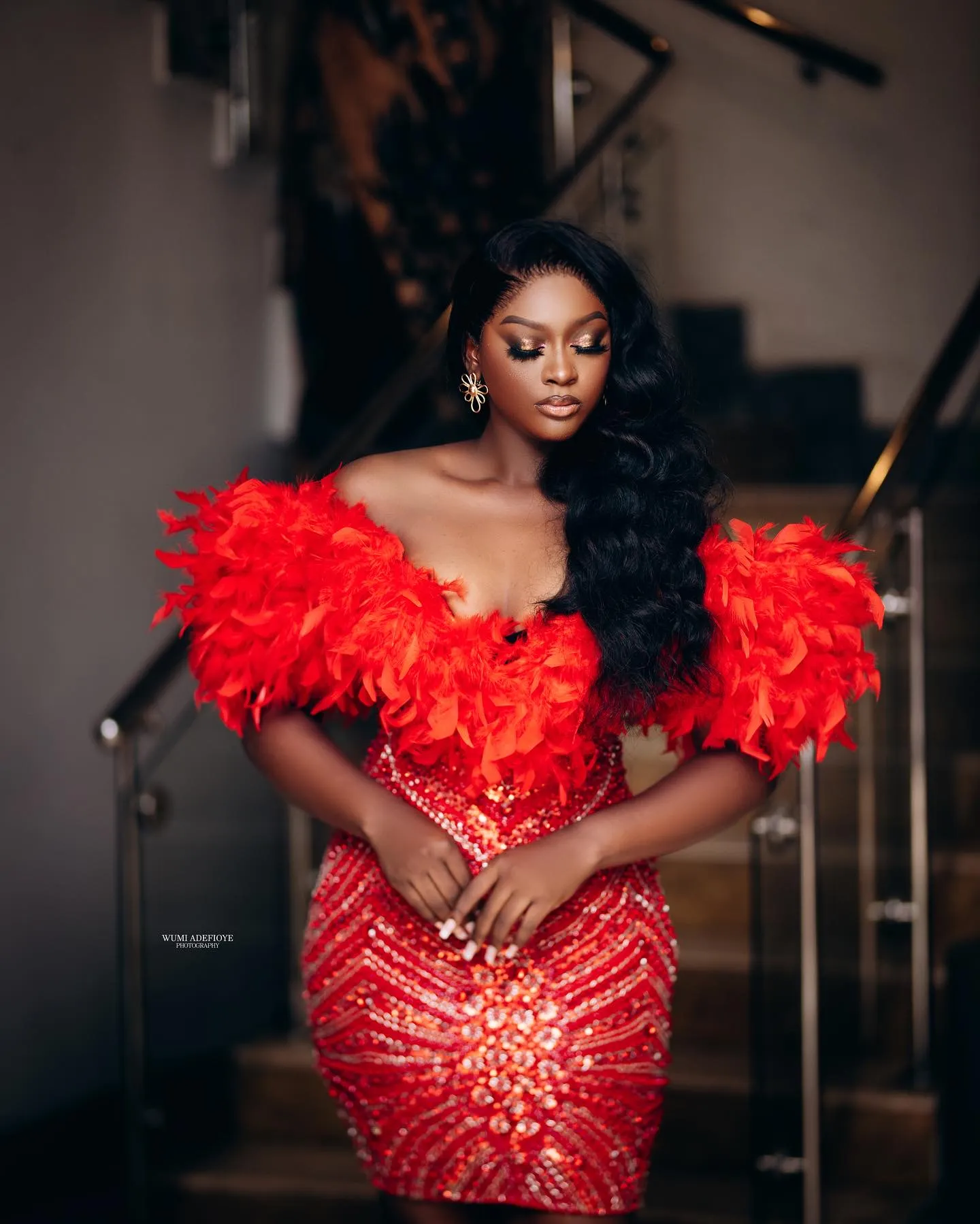 Elegant red cocktail dress sale