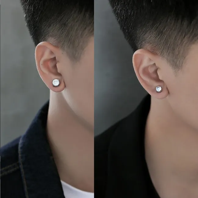 6pcs Stainless Steel Set 8mm Magnetic Stud Earrings For Men Women Non Piercing Clip On Earrings Magnet Ear Jewelry P 19365199 Cat 6211