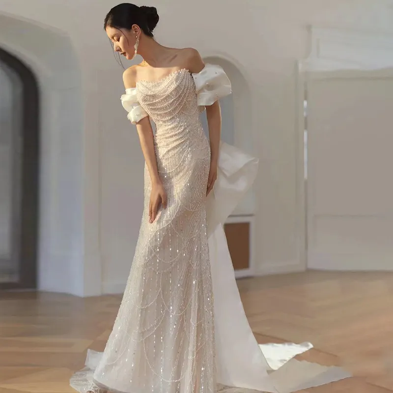 princess bling wedding dresses Short Sequin Wedding Dress Cheap Short Bling Wedding Dresses 2026 Sweetheart Princess Corset