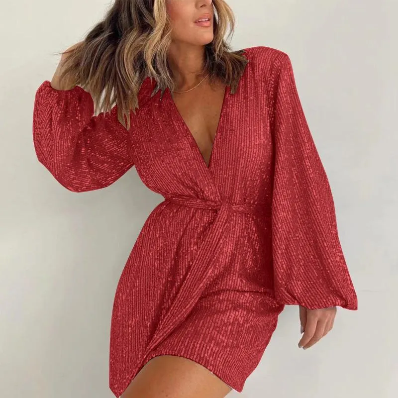 Shiny Sequin Mini Dress With Bell Sleeves V Neck... From Julia_dress, $46.91 In Bulk | DHgate.Com Shiny Sequin Mini Dress With Bell Sleeves V Neck... From Julia_dress, $46.91 In Bulk | DHgate.Com