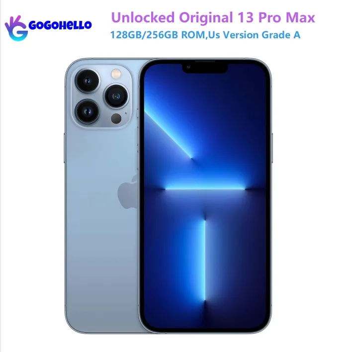 Refurbished Unlocked iPhone 13 Pro Max - 128GB/256GB ROM, 6.7'  