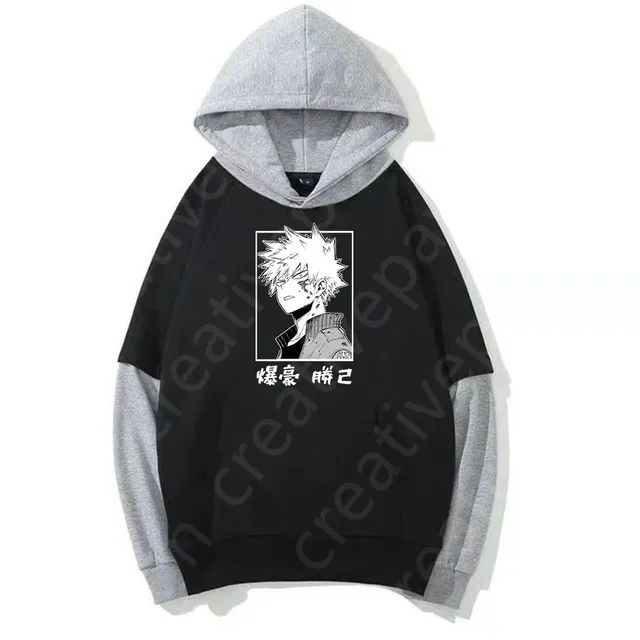 Designer Men's Cotton Hoodie: Otaku-Friendly Loose Long-Sleeved Jacket