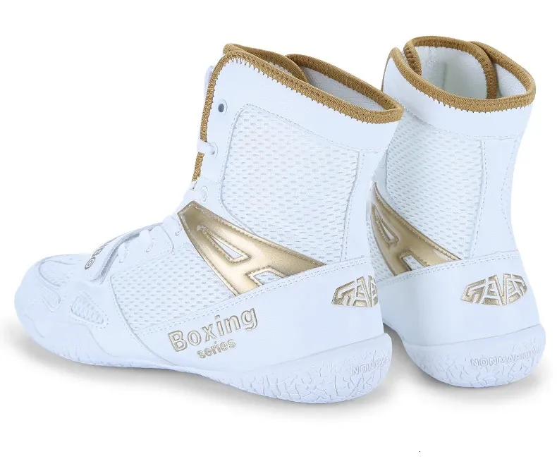 white and gold reebok boxing shoes