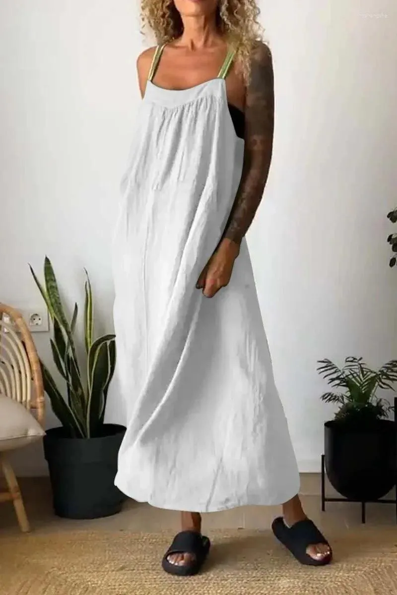 loose cotton dress White loose cotton crepe short dress – 4stylegh main image 0