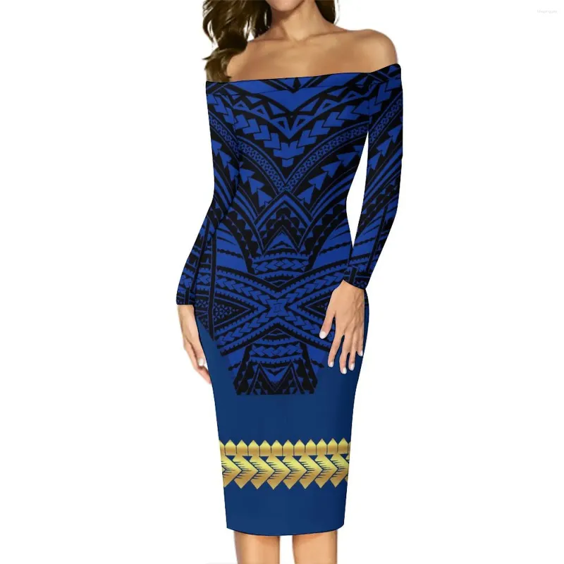 Polynesian Skirts Off-The-Shoulder Sheath Dress with Island Art Print for  Women Evening Wear from Dhgate Skirts - price 47.73