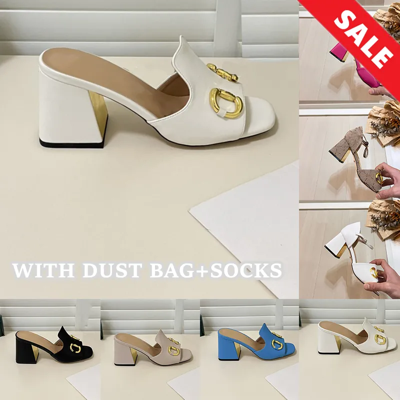 High Chunky Heels Designer Dress Shoes Sandals For Womens Ladeis - Main Image