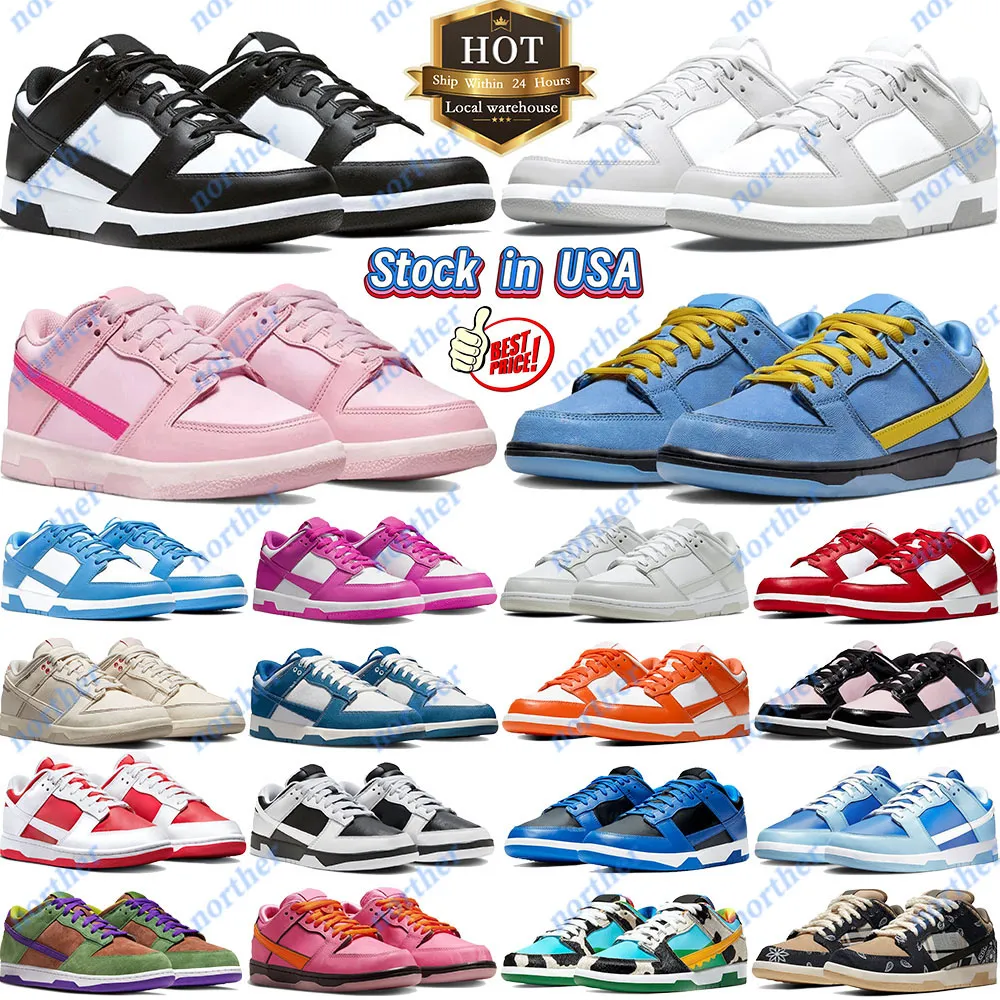Panda 2024 Low Top Designer Sneakers White Black Brown Pink Orange Green USA Stock
