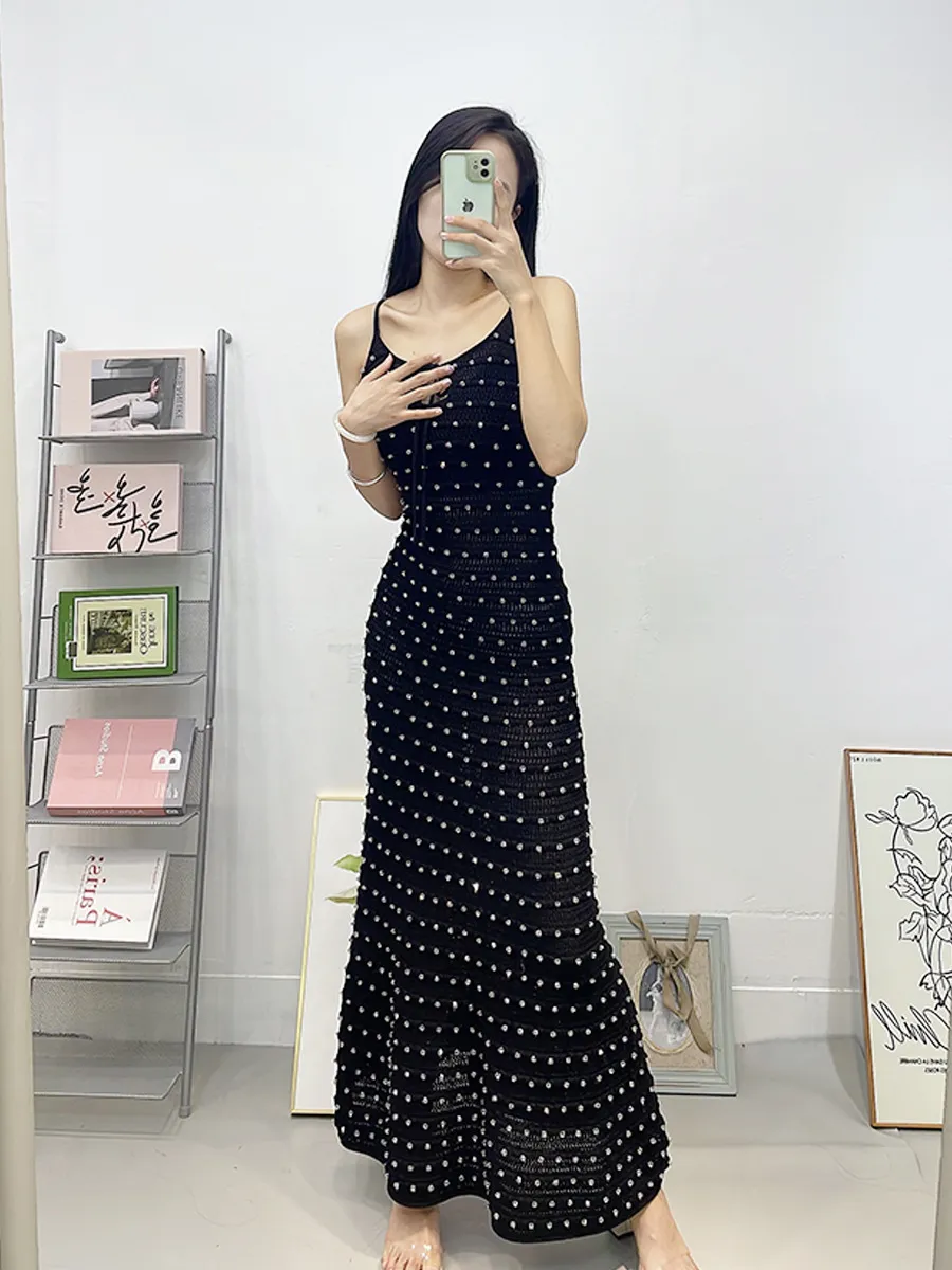 Green Beaded Strappy Knit Midi Dress with V-Neck and Empire Waistline from Dhgate Basic & Casual Dresses - price 101.28 Green Beaded Strappy Knit Midi Dress with V-Neck and Empire Waistline from Dhgate Basic & Casual Dresses - price 101.28