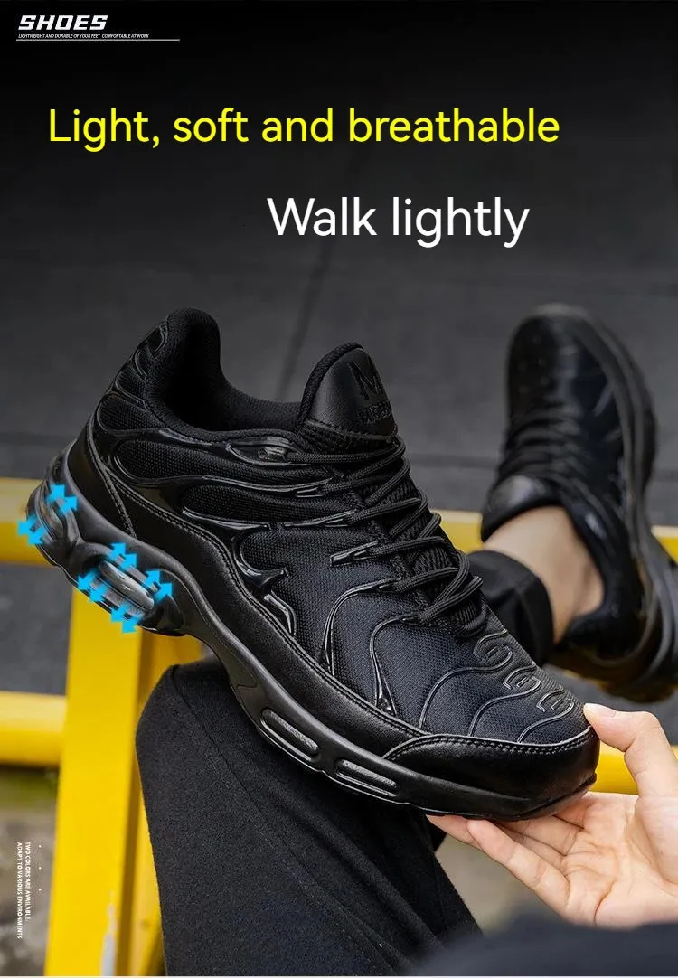 Sicherheitsschuhe Herren Leichte Sneaker Stahlkappe Antismash Arbeitsstiefel Pannensichere Schutzstiefel 240613_voghion.com