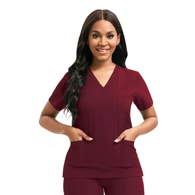 DHgate.com:2024 Stretch Scrubs Set with Pockets, Nurse Uniform for Women,  Doctors Scrubs, Beauty Salon Workwear:Apparel