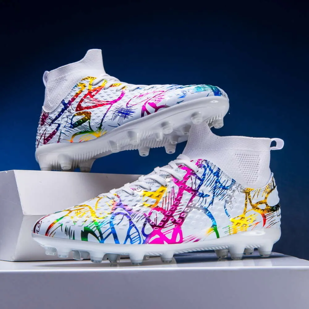 Womens Mens High Top AG Football Boots TF Soccer Cleats  display picture 1