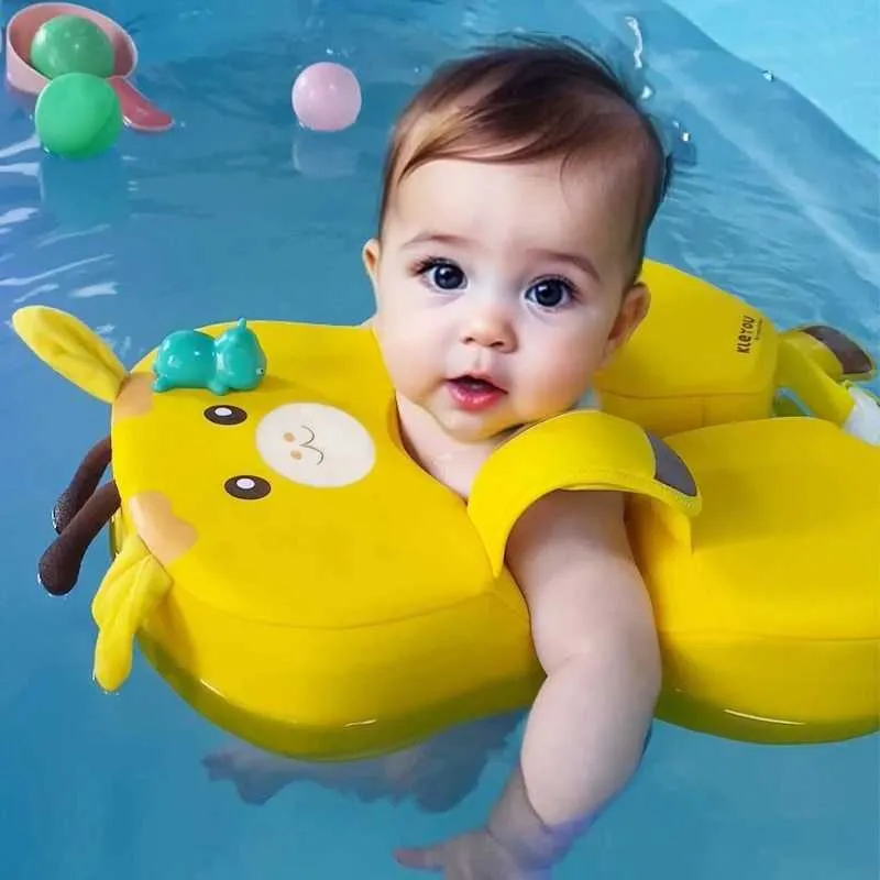 Flotador De Natación Infantil Con Asiento – Aro Inflable De 75 Cm Para Bebés De 6 A 36 Meses, Con Asas De Seguridad, PVC Resistente, Ideal Para Piscina Y Bañera