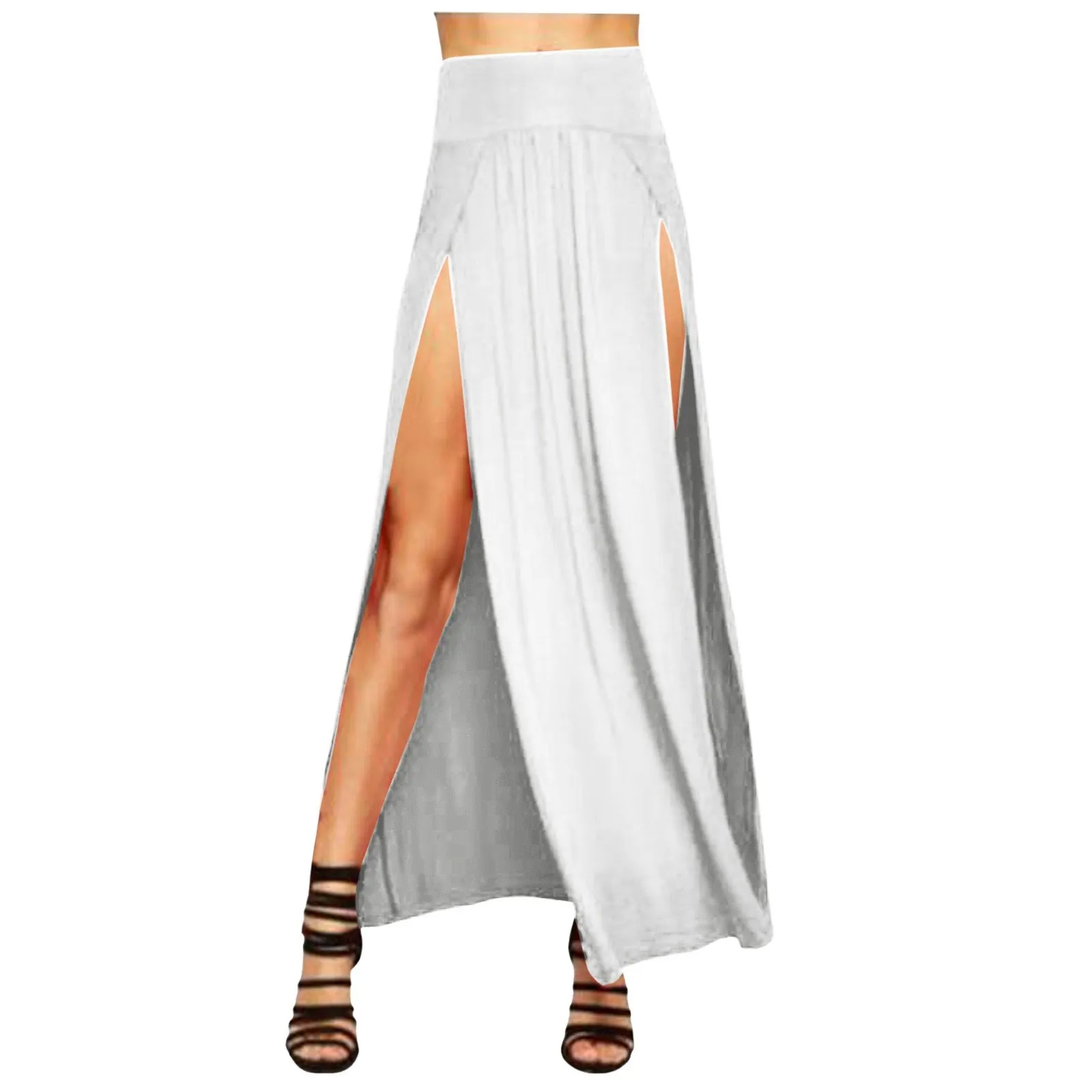 Double side split skirt deals