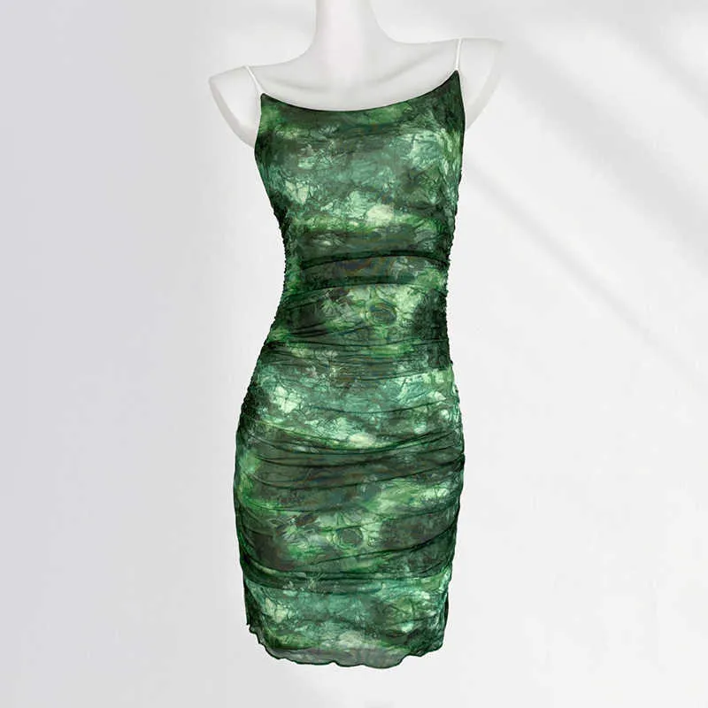 Summer Chic: Basic Casual Women's Dress with Hanging Strap Print and Hip Wrap