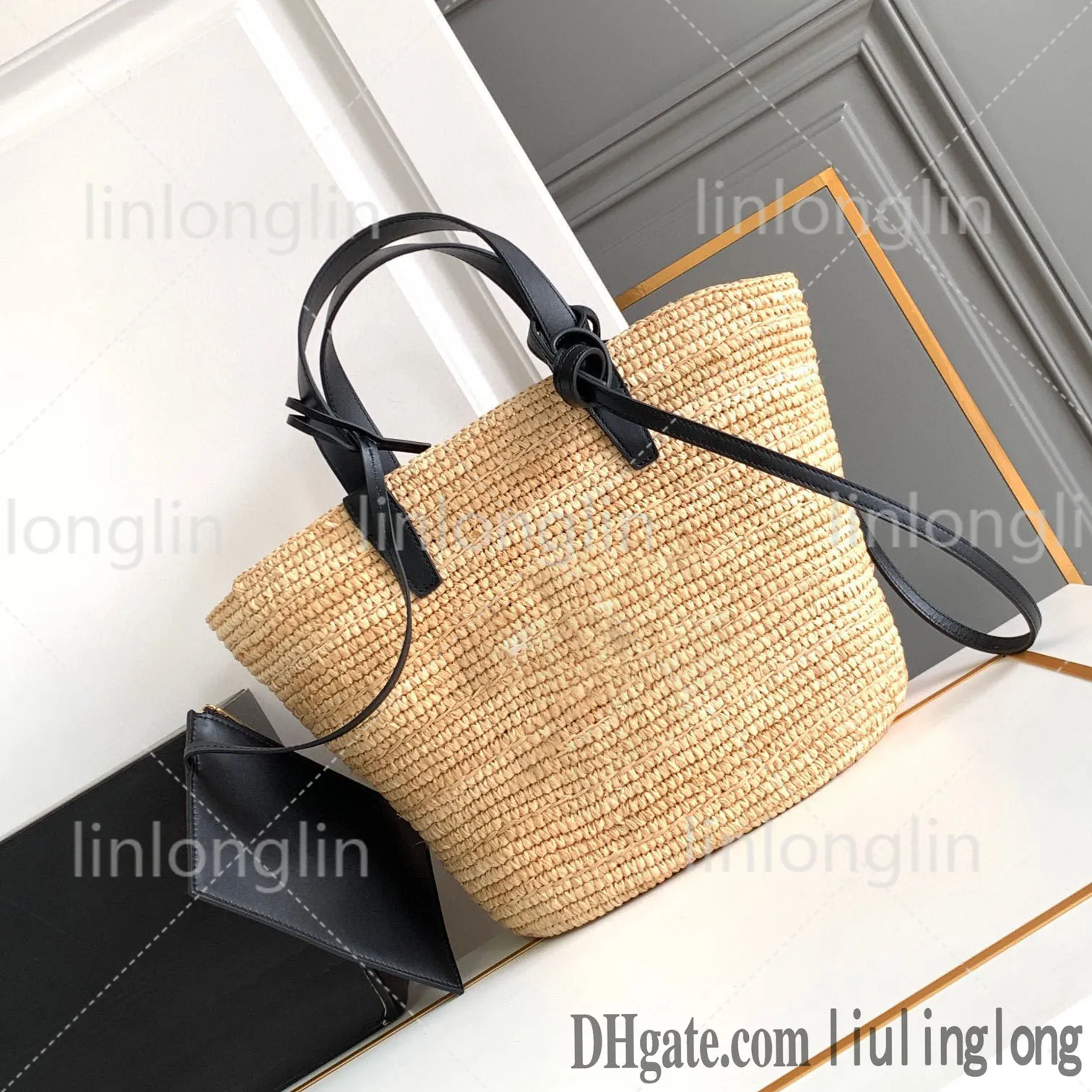 トリオンフ ティーン クーファン Wicker & Natural Calfskin DHgate.com:Wicker Natural Calfskin Natural Tan Beach Bag