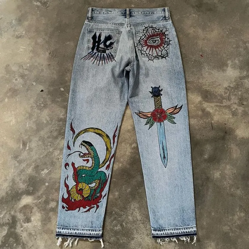 DHgate.com:Limited Custom Japanese Anime Jeans: Unique Y2K DHgate.com:Limited Custom Japanese Anime Jeans: Unique Y2K