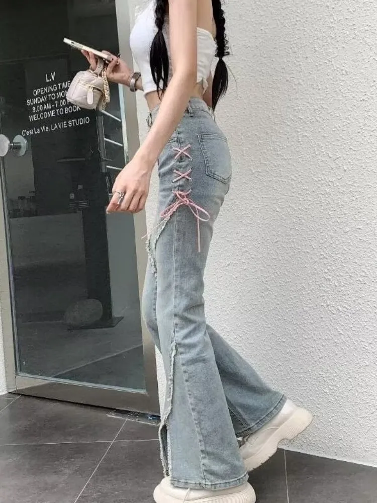 新品タグ付　LAGUAGEM FRONT LACE UP FLARE DENIM 新品タグ付 LAGUAGEM FRONT LACE UP FLARE DENIM