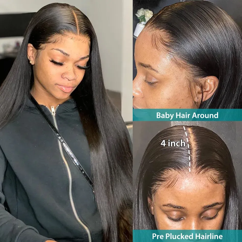 Premium Brazilian Straight 13x4 Transparent Lace Wig With 360 Lace Frontal And Synthetic Front Closure Available In 28 30 Inches For Women Wholesale From Eyelashes02 16.42 DHgate.Com