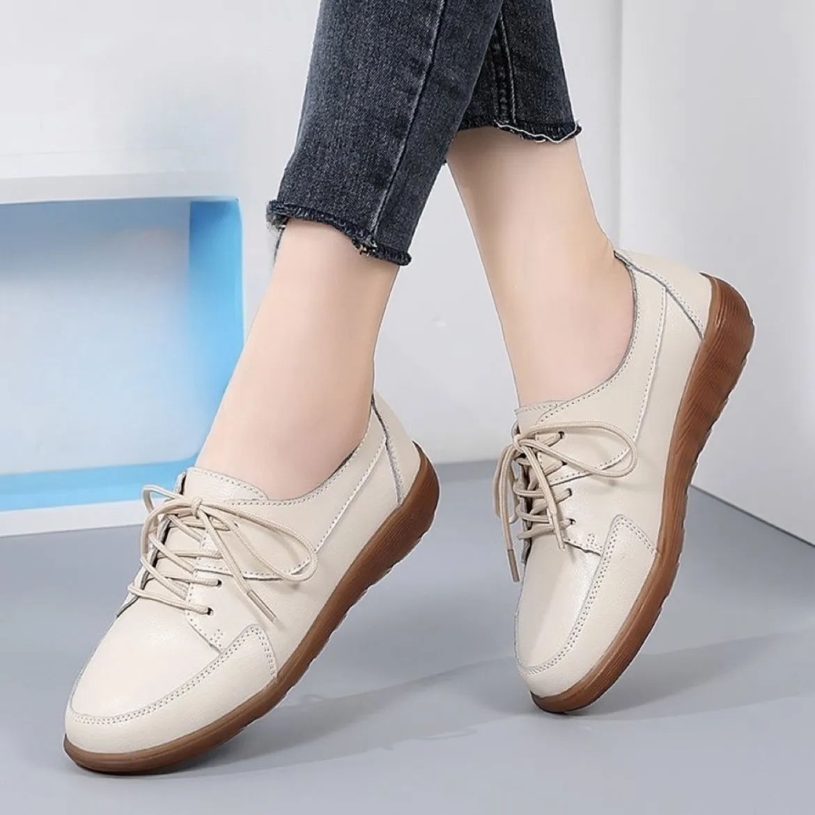 All Day Comfy Shoes For Women Womens Genuine Leather Comfy